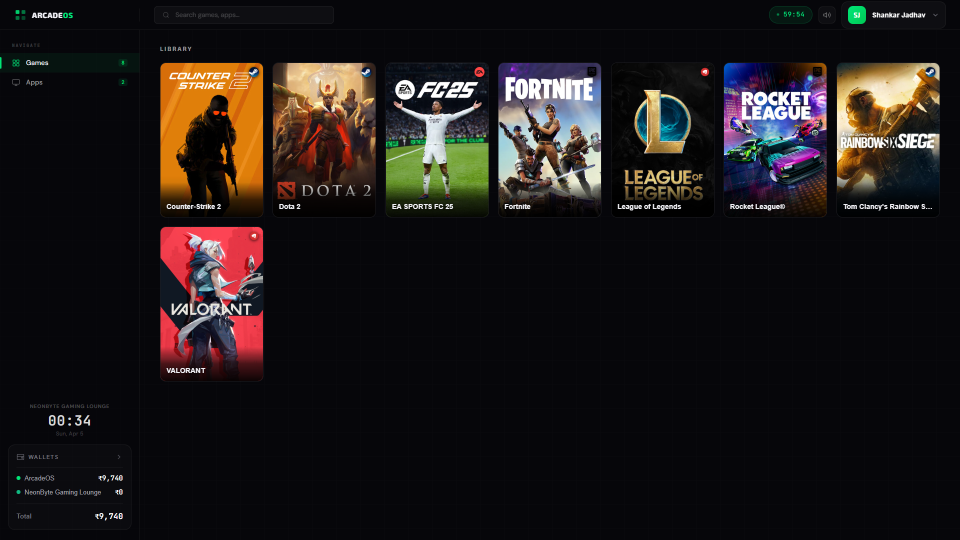 ArcadeOS — screenshot 2